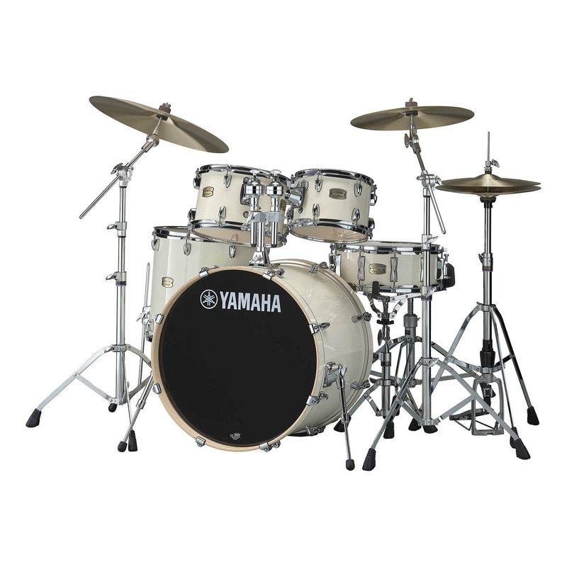 Yamaha Stage Custom Birch 5pc Drum Set w/22BD & 680 Hardware Classic White