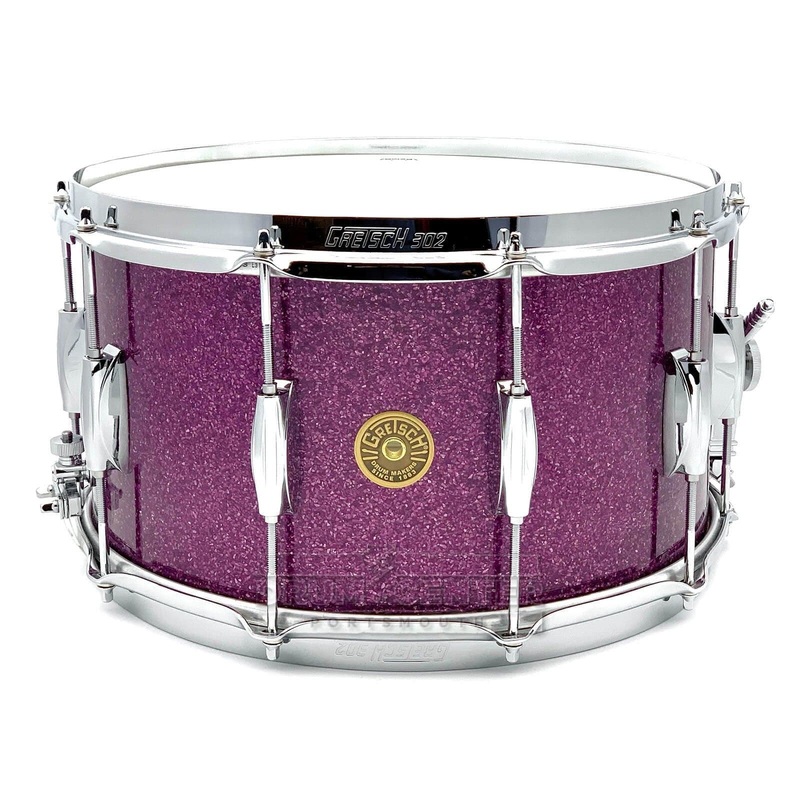 Gretsch Broadkaster Snare Drum 14x8 10-Lug Purple Glass w/Micro-Sensitive Strainer