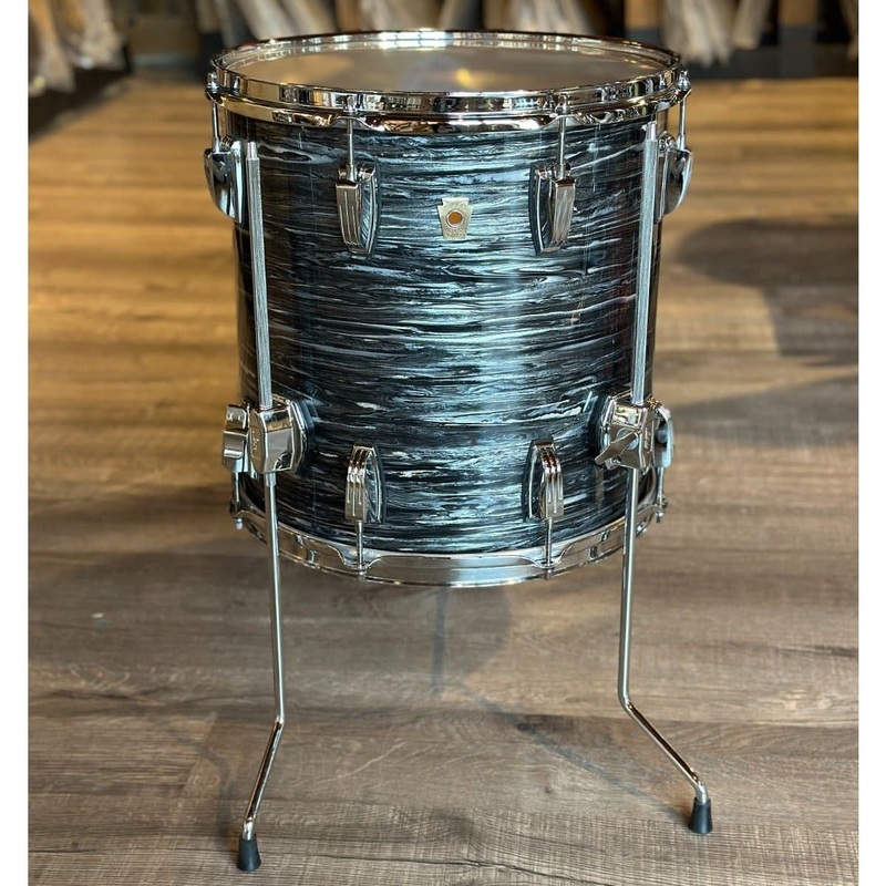 Ludwig Classic Maple Floor Tom 14x14 Vintage Black Oyster DEMO MODEL