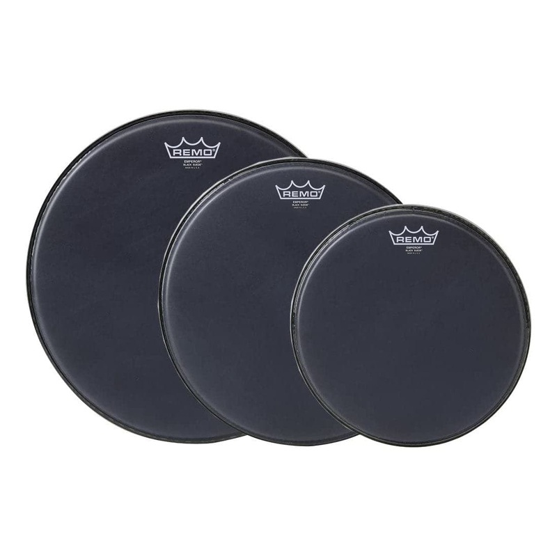 Remo Emperor Black Suede Drumhead Pack 12/14/16