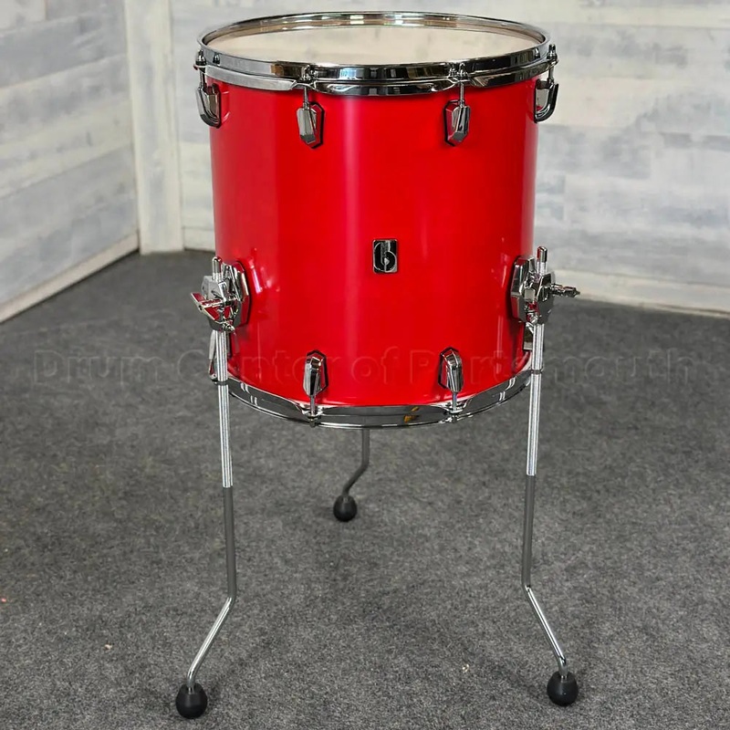 British Drum Company Enigma Floor Tom 14x14 Satin Scarlet