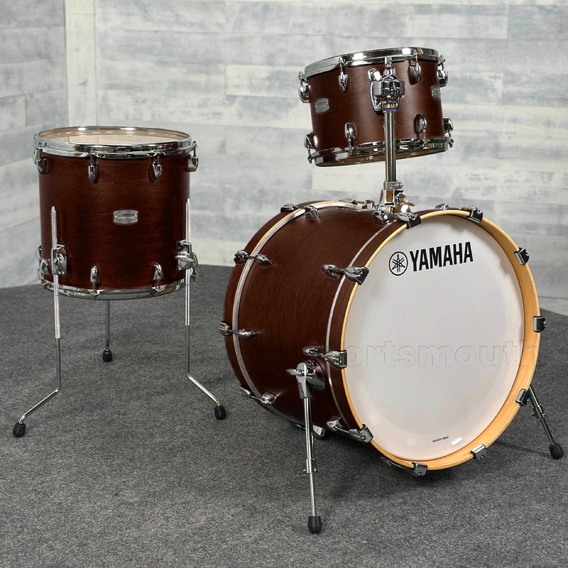 Yamaha Tour Custom Maple 3pc Drum Set 20/12/14 Chocolate Satin