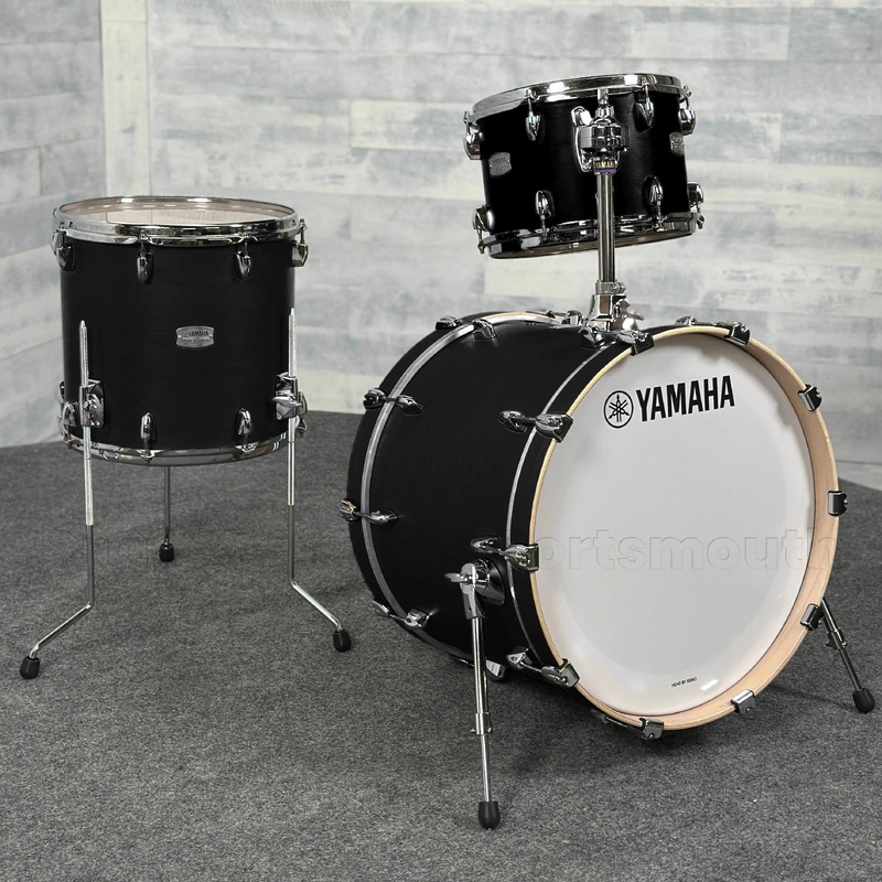 Yamaha Tour Custom Maple 3pc Drum Set 20/12/14 Licorice Satin