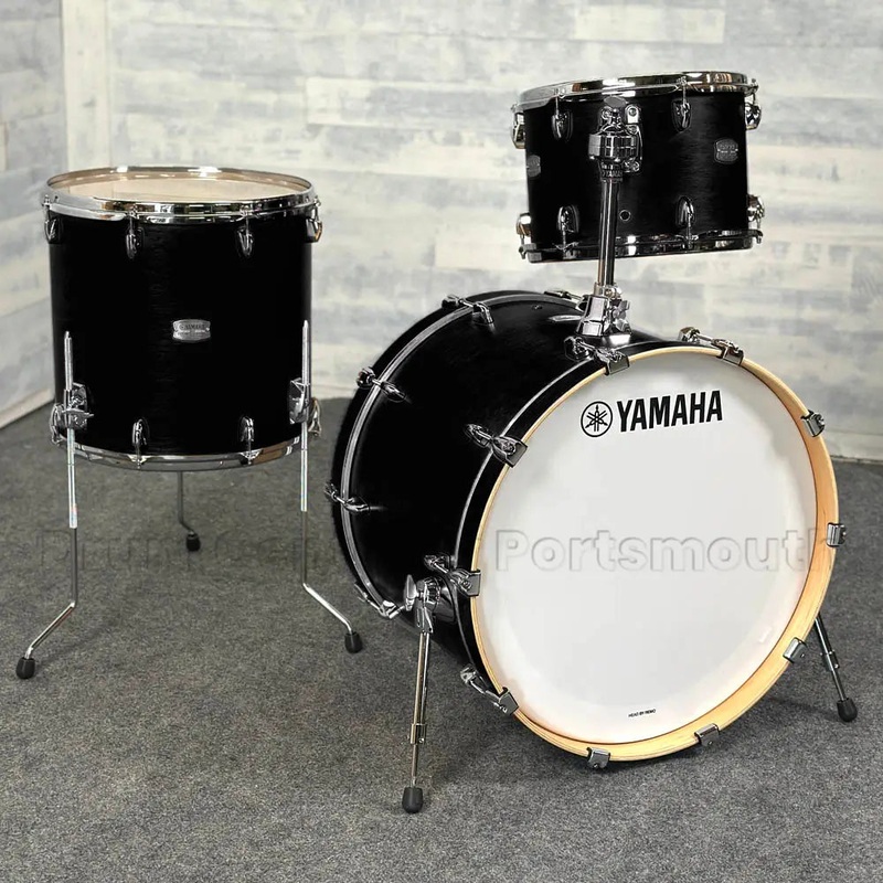 Yamaha Tour Custom Maple 3pc Drum Set 22/13/16 Licorice Satin
