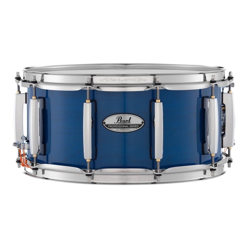 Pearl Professional Maple Snare Drum 14x6.5 Sheer Blue