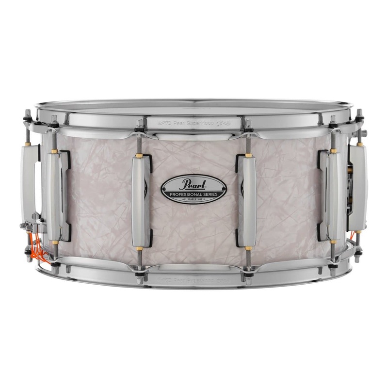Pearl Professional Maple Snare Drum 14x6.5 White Marine Pearl