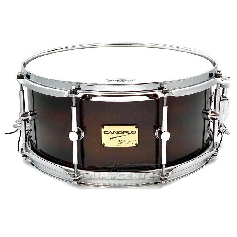 Canopus Mahogany Snare Drum 14x6.5 Gloss Black