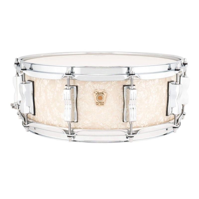 Ludwig Classic Maple Snare Drum 14x5 Vintage White Marine