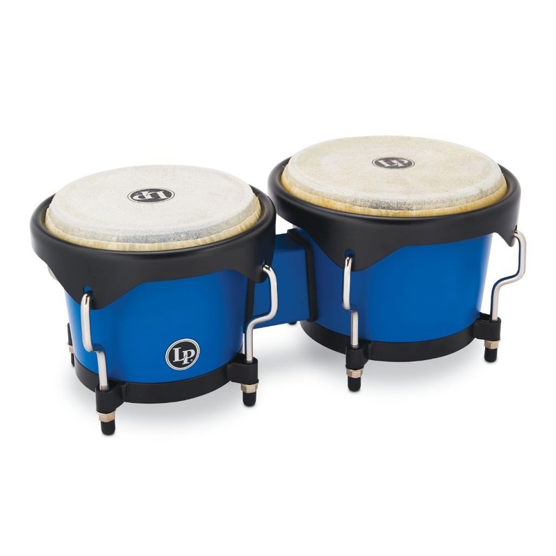 LP Discovery Series Bongos 6 1/4" & 7 1/4" Race Car Blue w/FREE Carrying Bag