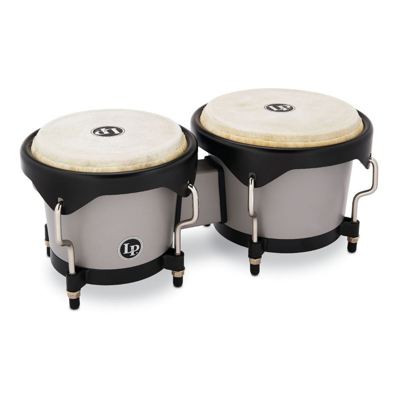 LP Discovery Series Bongos 6 1/4" & 7 1/4" Slate Grey w/FREE Carrying Bag