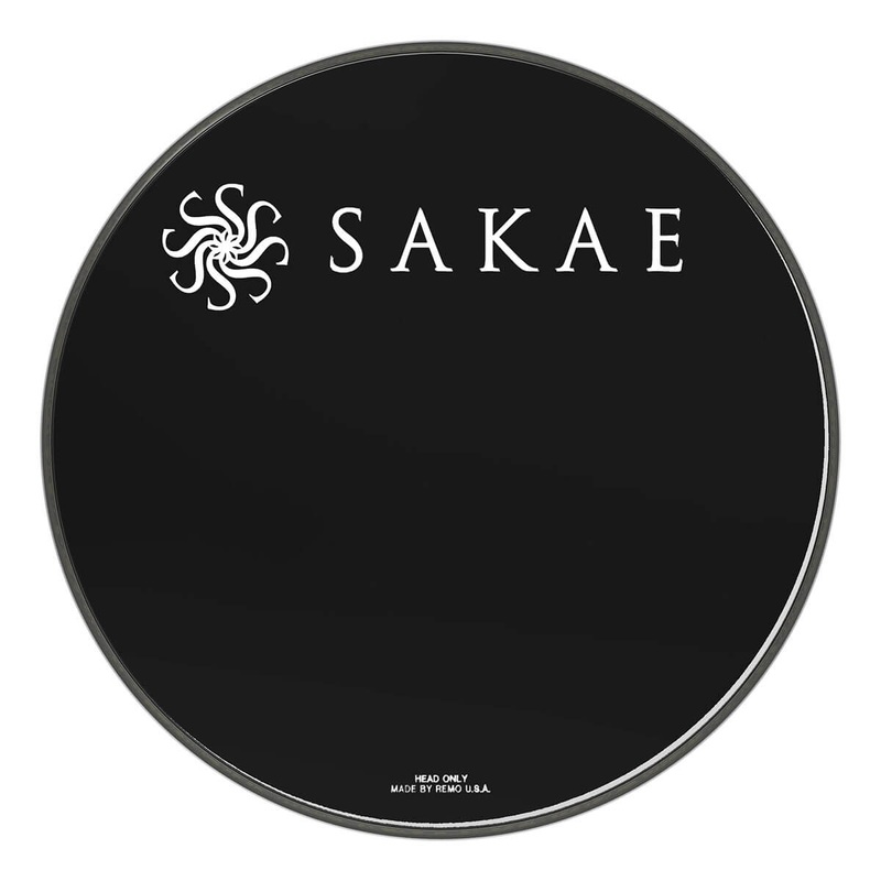 Sakae Ebony Powerstroke P3 Bass Drum Logo Head 18"