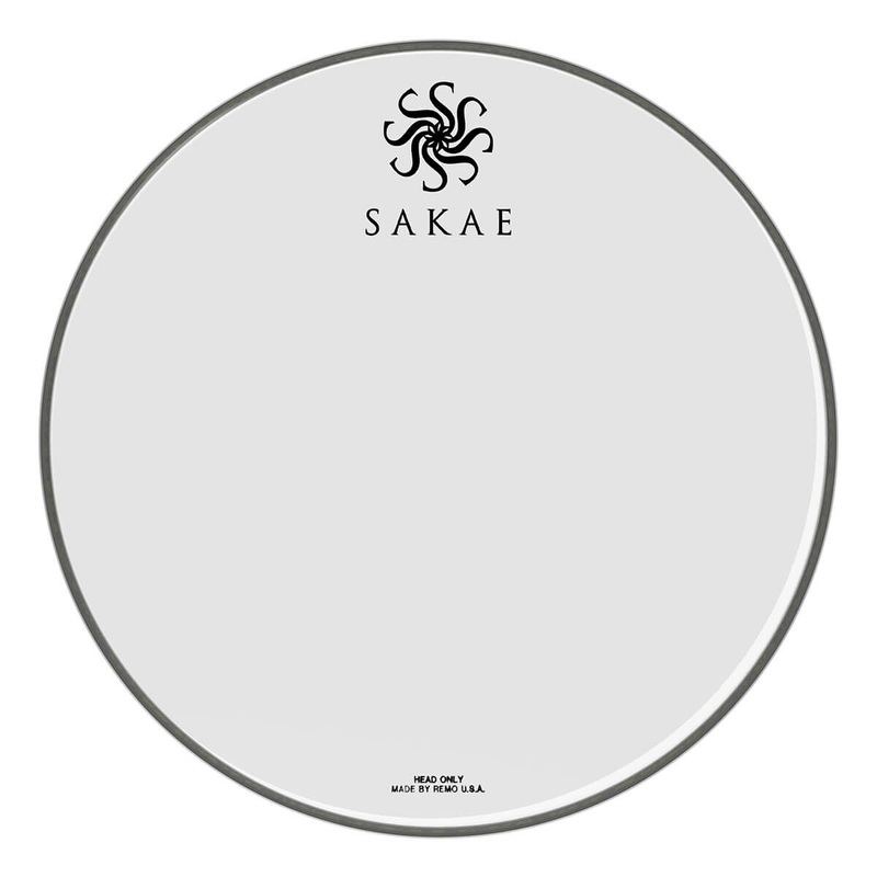 Sakae Smooth White Ambassador Bass Drum Logo Head 18"