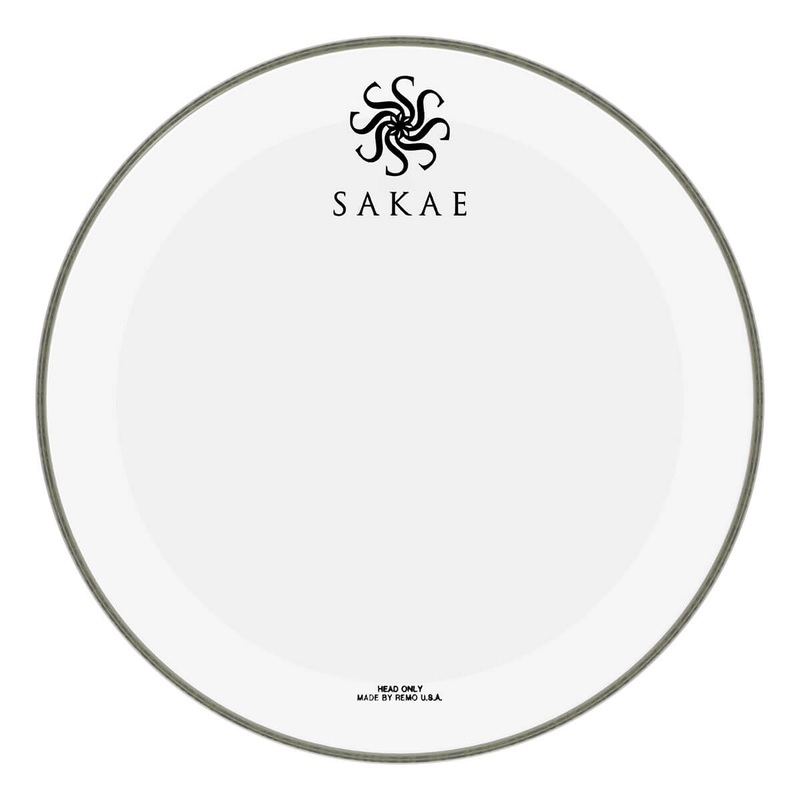 Sakae Smooth White Powerstroke P3 Bass Drum Logo Head 18"