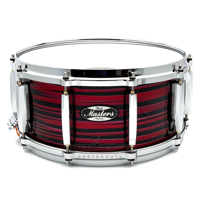 Pearl Masters Maple MM6 Snare Drum 14x6.5 Red Oyster Swirl
