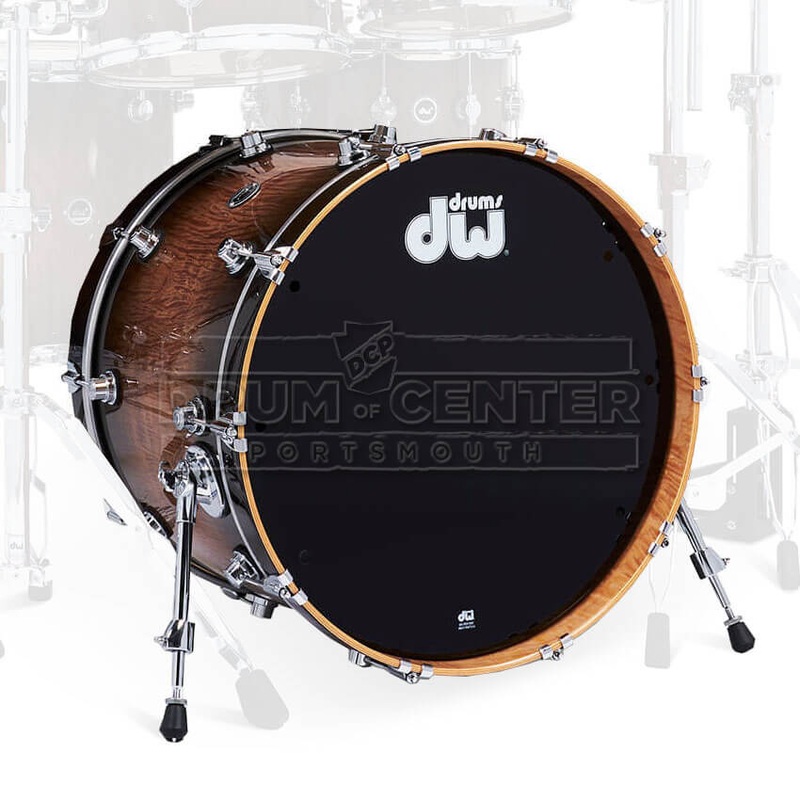 DW DWe Electronic/Acoustic Bass Drum 22x16 Curly Maple Burst