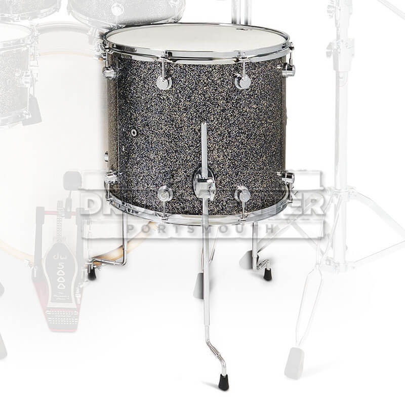DW DWe Electronic/Acoustic Floor Tom 16x14 Black Galaxy