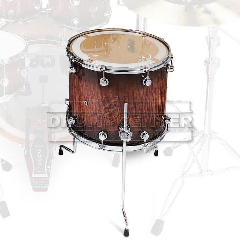 DW DWe Electronic/Acoustic Floor Tom 16x14 Curly Maple Burst