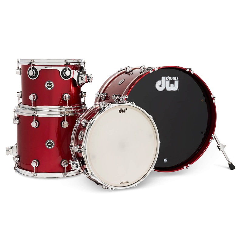 FREE BAG OFFER! DW DWe 4pc Electronic/Acoustic Drum Shell Pack Black Cherry Metallic