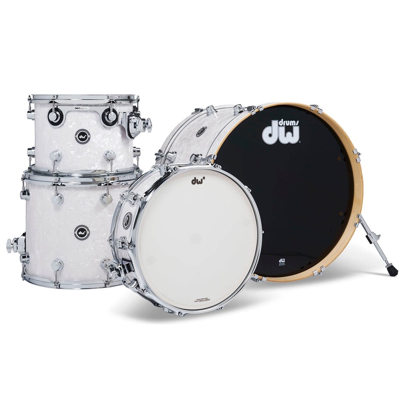 FREE BAG OFFER! DW DWe 4pc Electronic/Acoustic Drum Shell Pack White Marine Pearl
