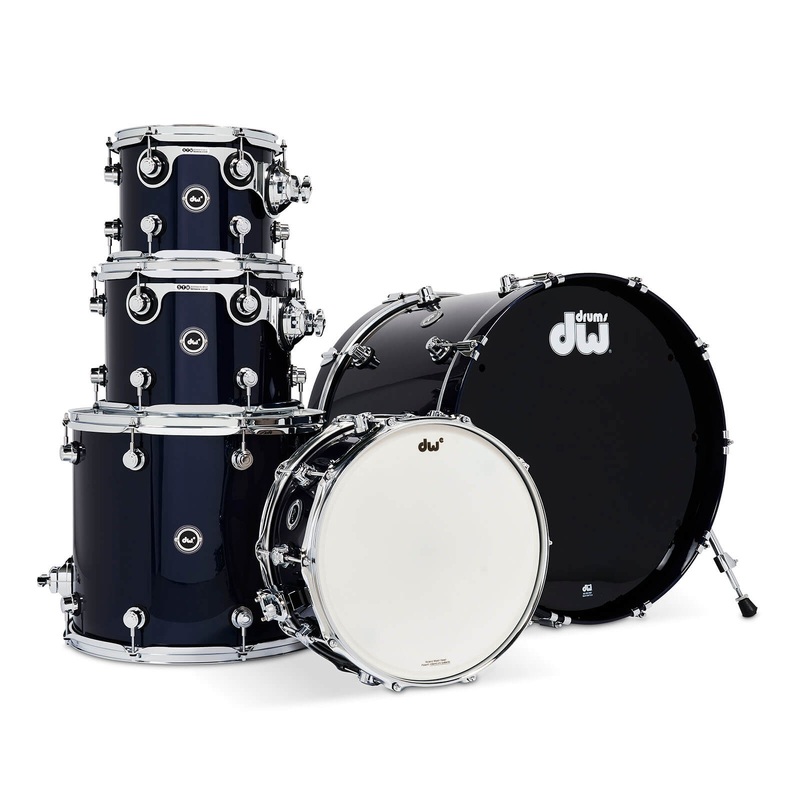 FREE BAG OFFER! DW DWe 5pc Electronic/Acoustic Drum Shell Pack Midnight Blue Metallic
