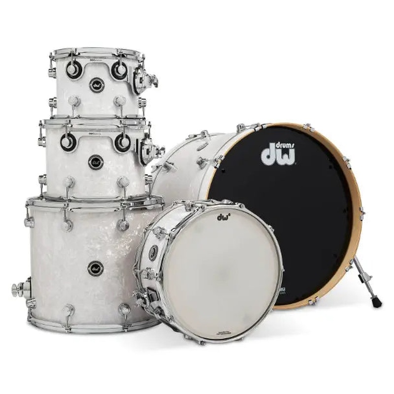 FREE BAG OFFER! DW DWe 5pc Electronic/Acoustic Drum Shell Pack White Marine Pearl