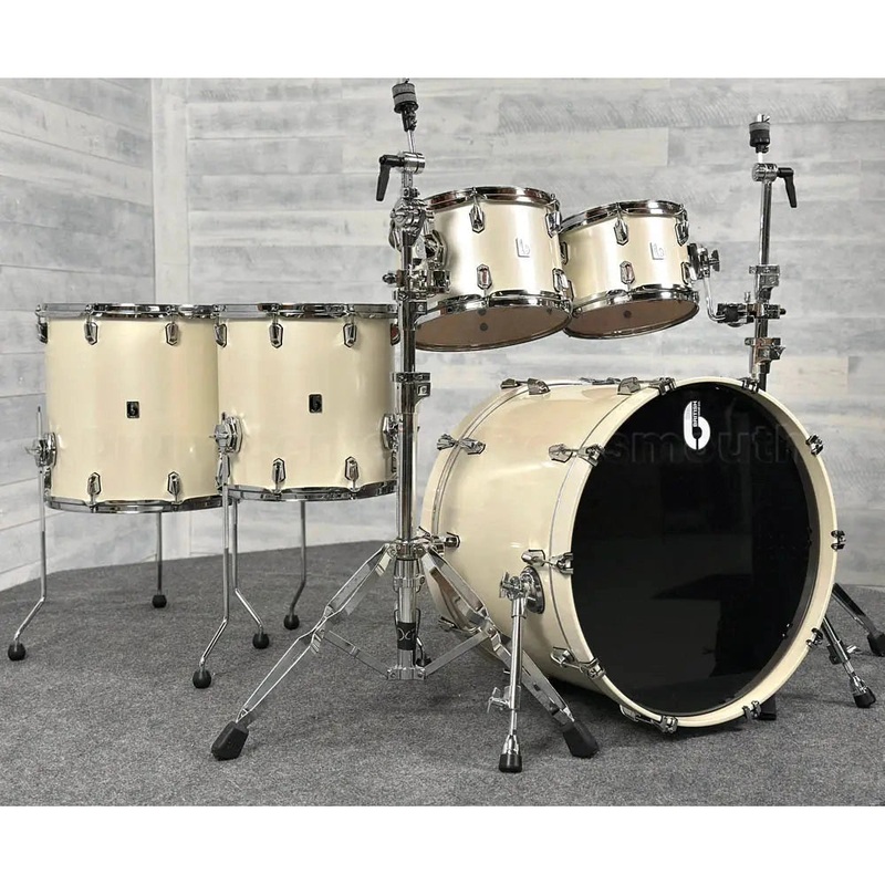 British Drum Company Enigma 5pc Drum Set Satin Olde English White