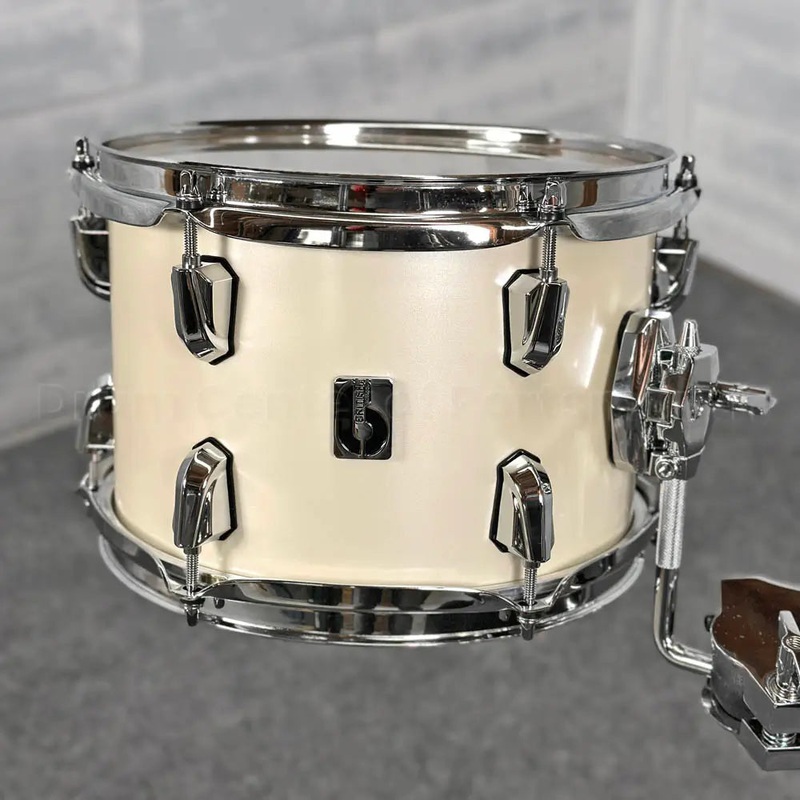 British Drum Company Enigma Tom 10x7 Satin Olde English White