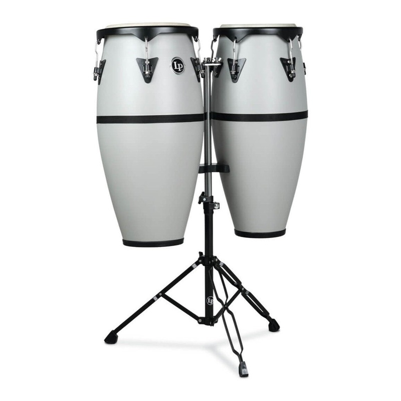 LP Discovery Series Conga Set 10" & 11" Slate Grey w/Stand